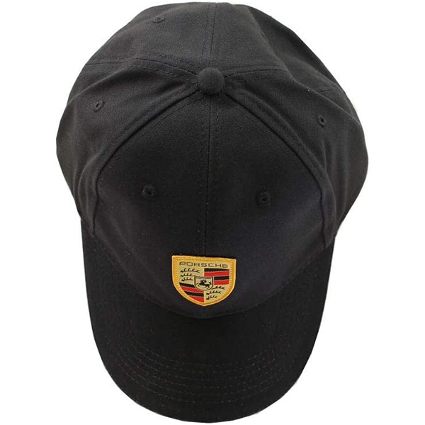 Porsche Black Crest Logo Cap, Official Licensed