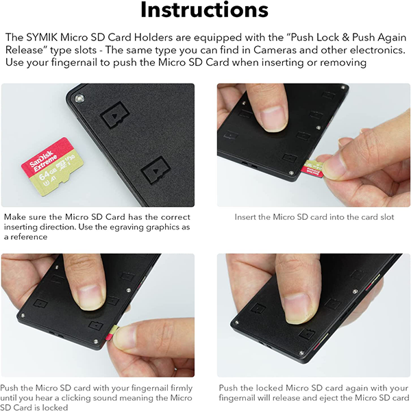 SYMIK Micro SD Card Holder Case